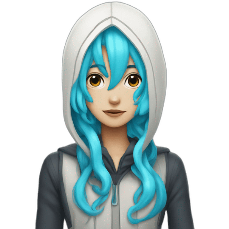 blue haired squid human hybrid emoji