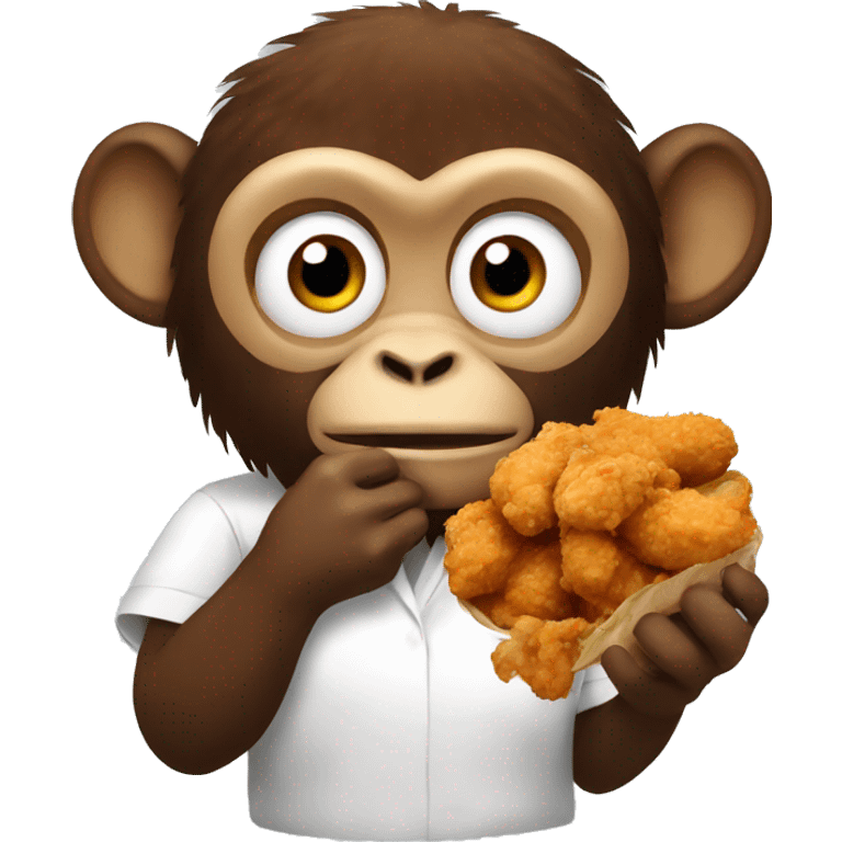 MONKEY WITH FRIED CHICKEN emoji