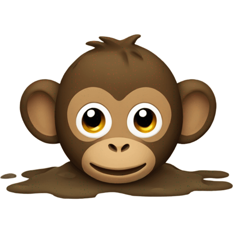 Monkey in mud emoji