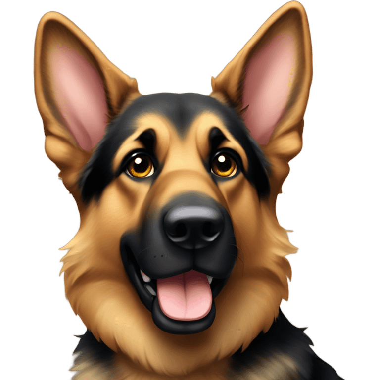 Floppy eared German shepherd emoji