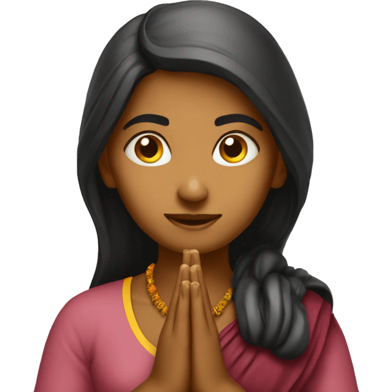 Female Hindu praying emoji