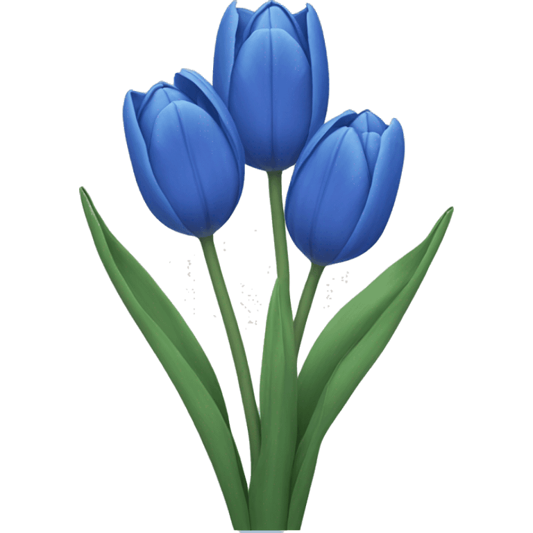 Blue tulips emoji