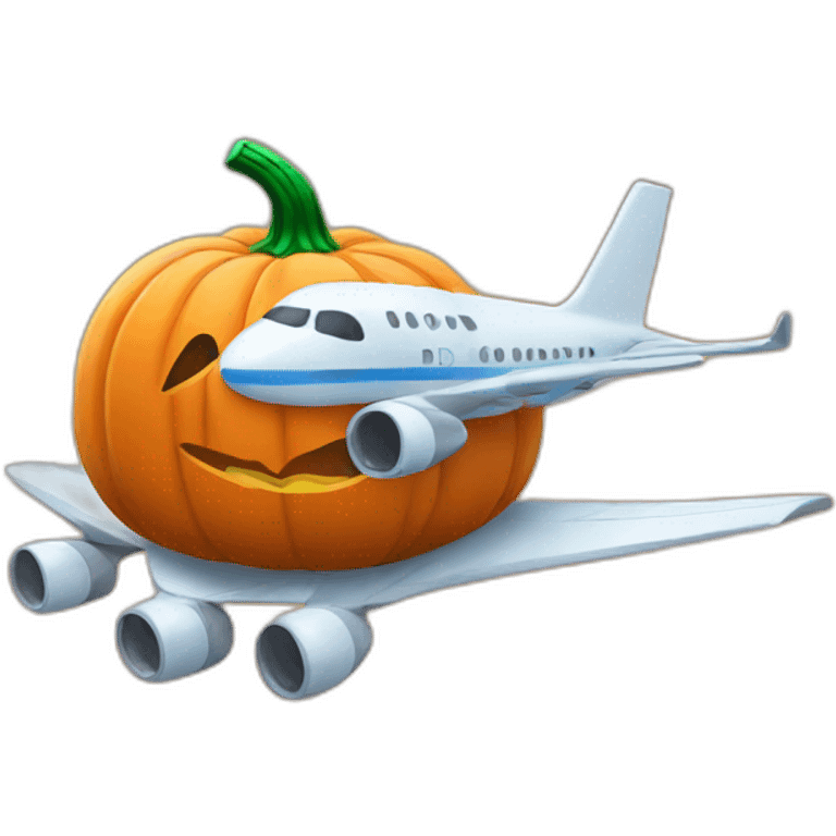 pumpkin on a plane emoji