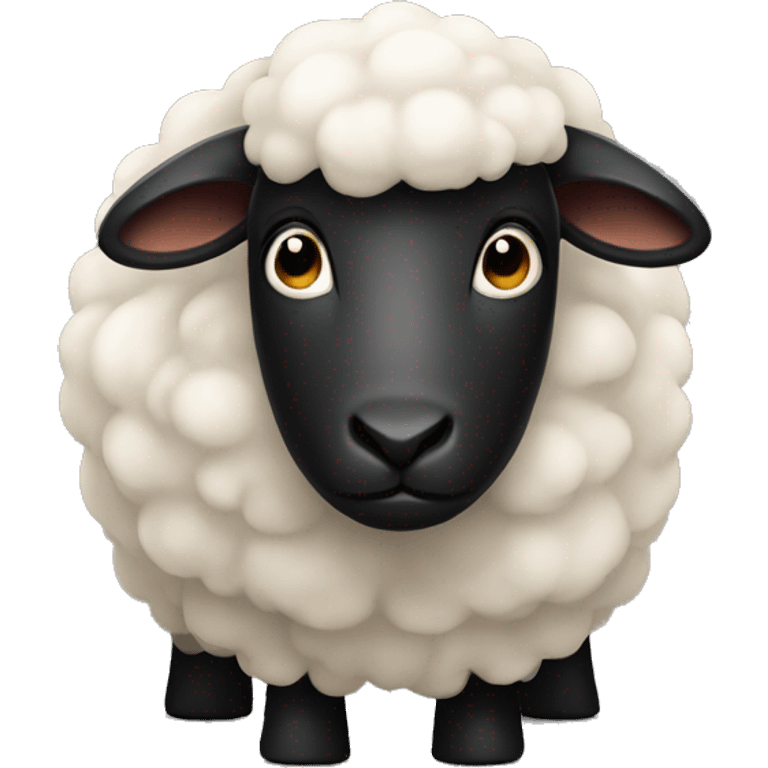 Black sheep with horn emoji