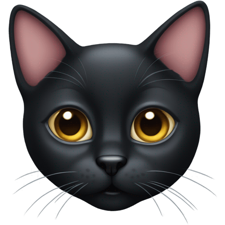 Heart eyes black cat emoji