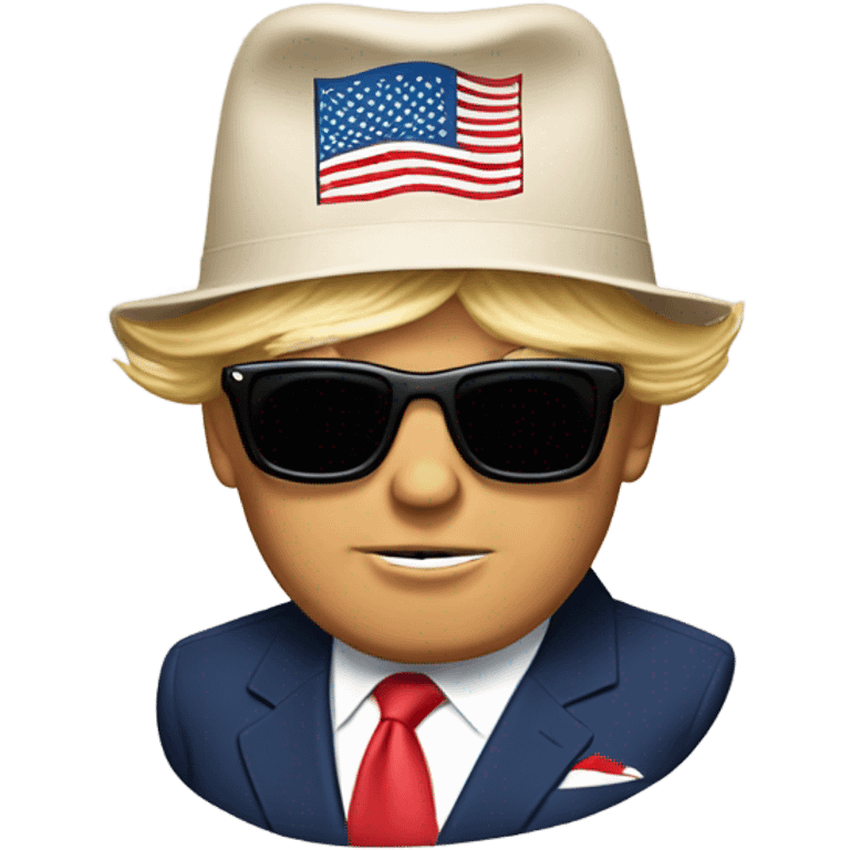 Donald trump with harris 2025 hat emoji