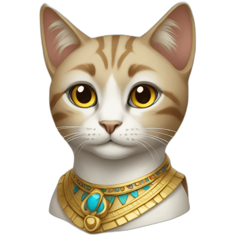 a cat in egyptian clothes emoji