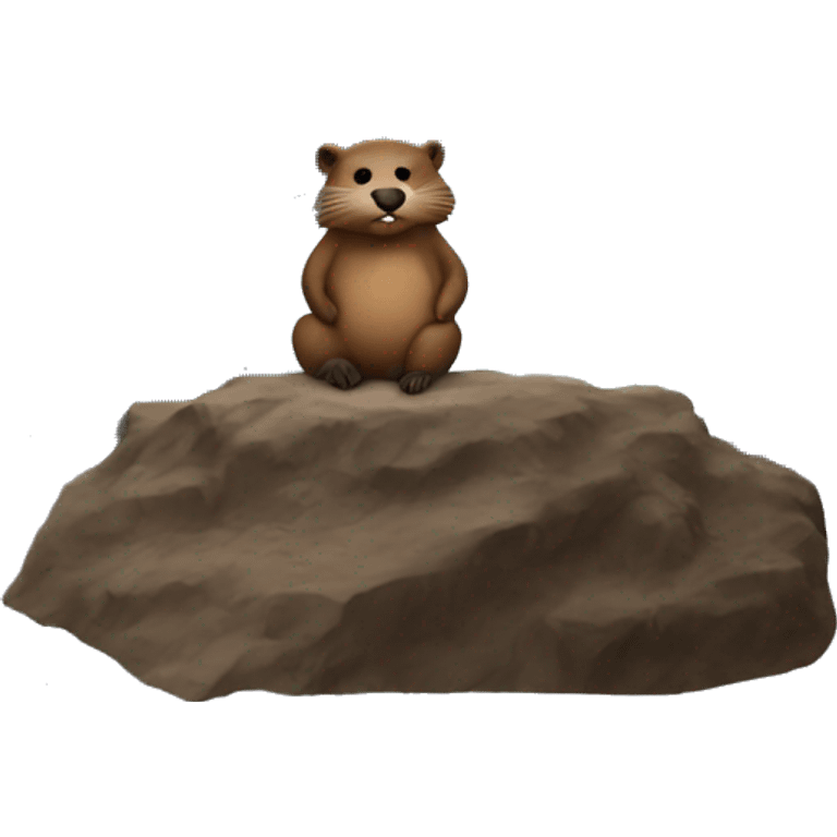 Beaver on the moon emoji