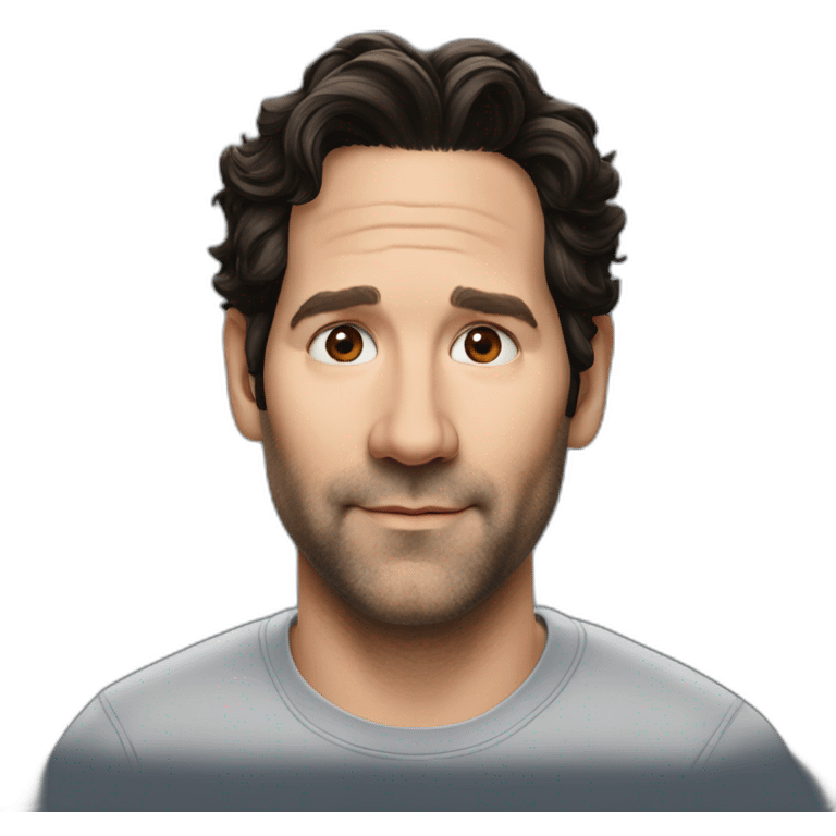 Paul Rudd wearing t-shirt emoji