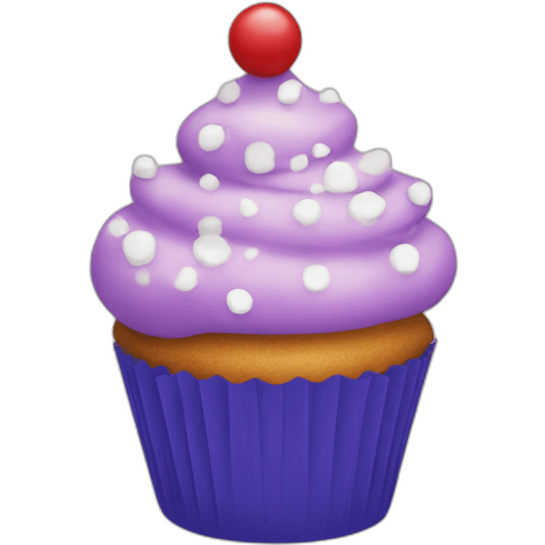 Happy Christmas cupcake emoji