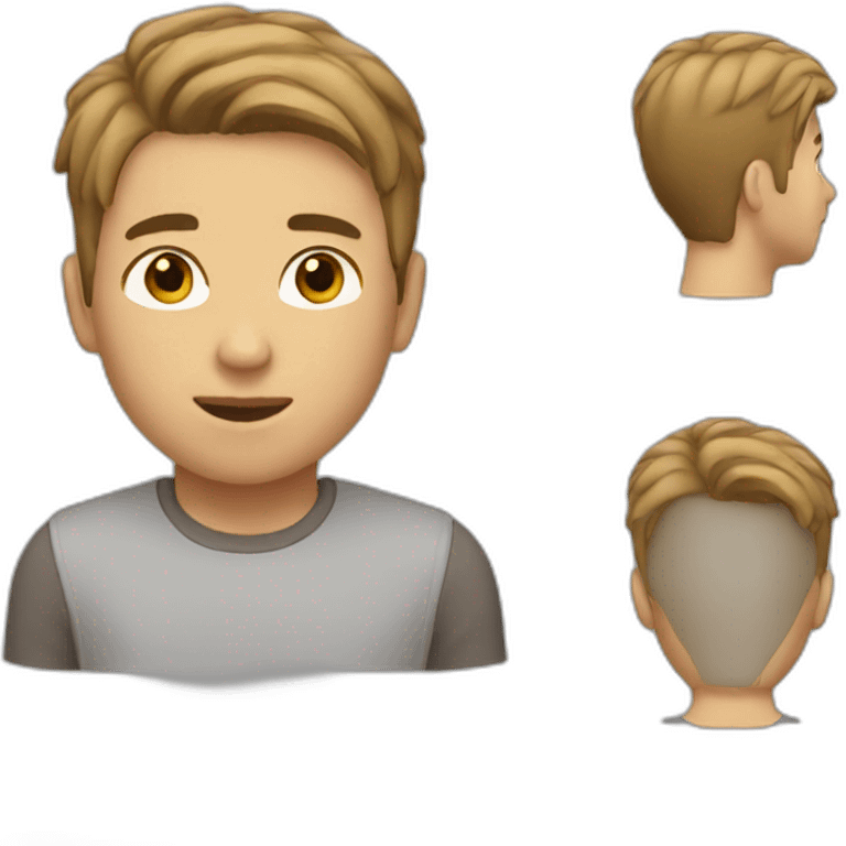 A boy with light brown hair, short haircut  emoji