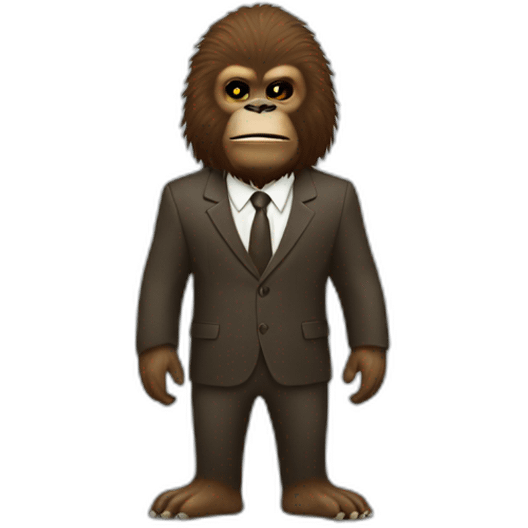 Bigfoot in a suit emoji