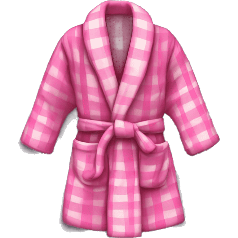 pink plaid robe emoji