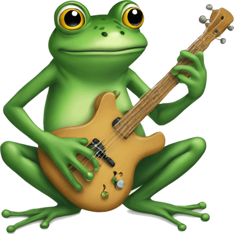 frog playing comput emoji