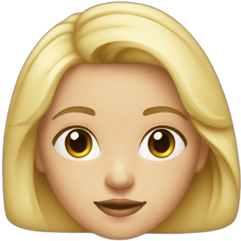 Fille blonde avec un crop top emoji