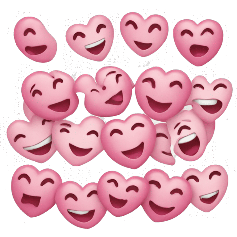 Happy face with hearts  emoji