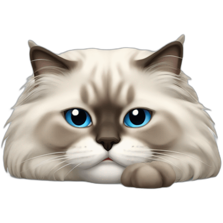 Sleeping himalayan ragdoll cat emoji