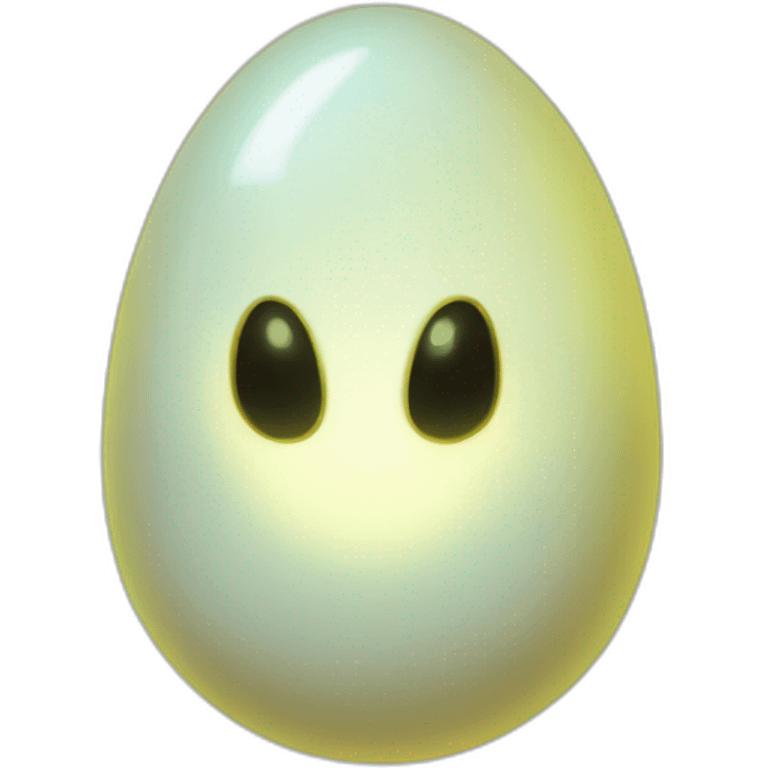 Possessed Egg ghost face glowing emoji