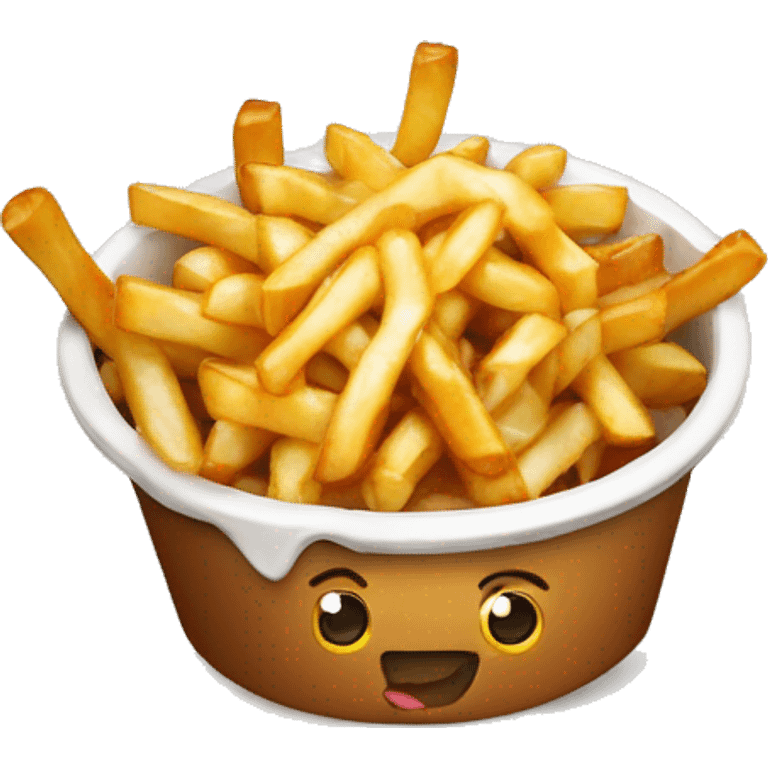 Poutine qui mange une poutine emoji