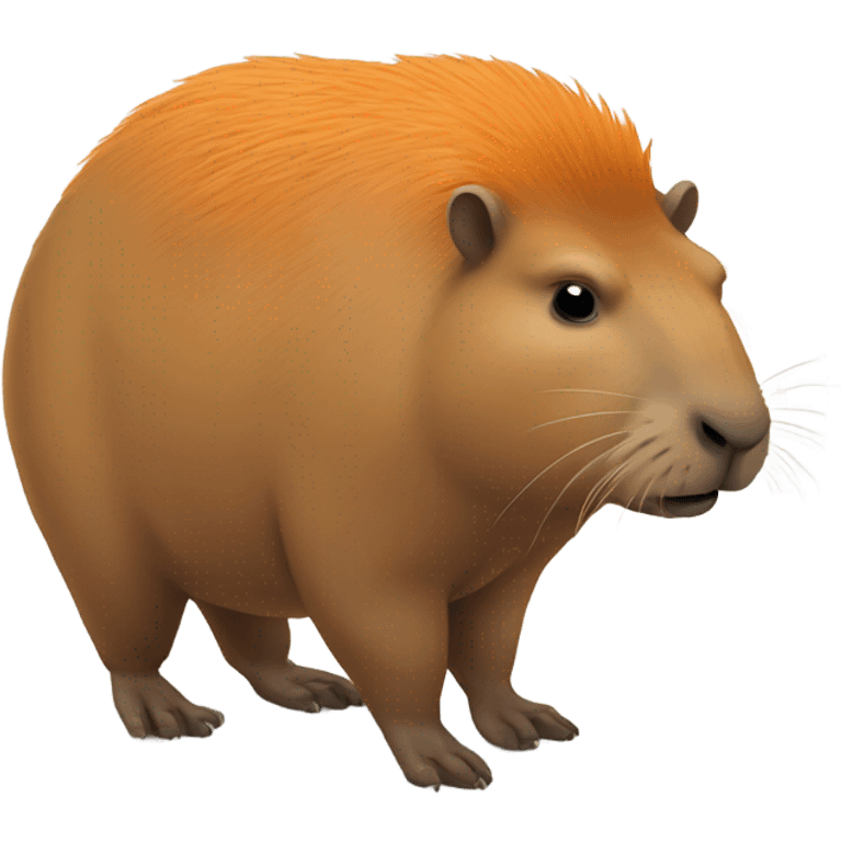 capybara avec une orange emoji