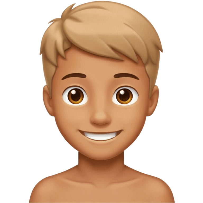 smiling boy in portrait emoji