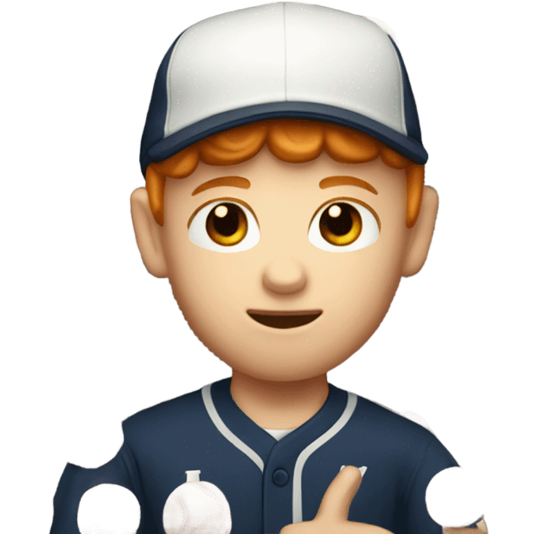 ginger boy with baseball hat emoji