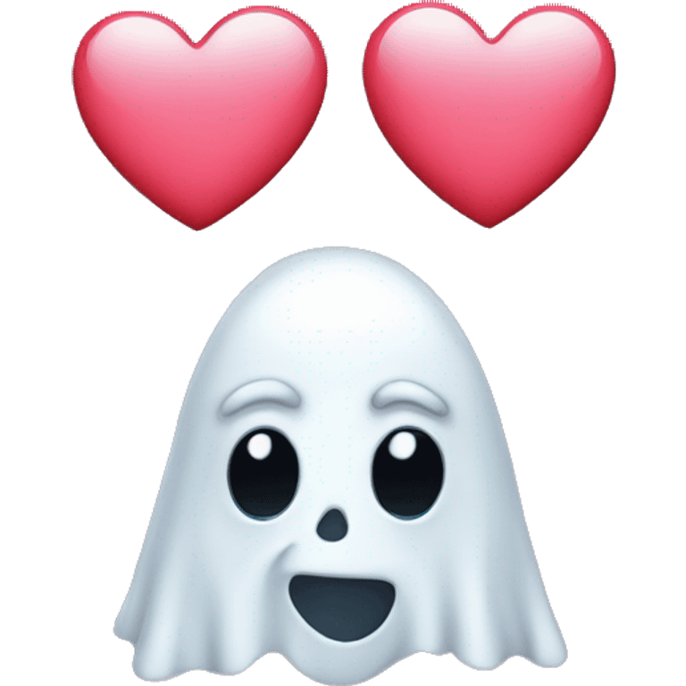 Ghost face with heart glasses emoji