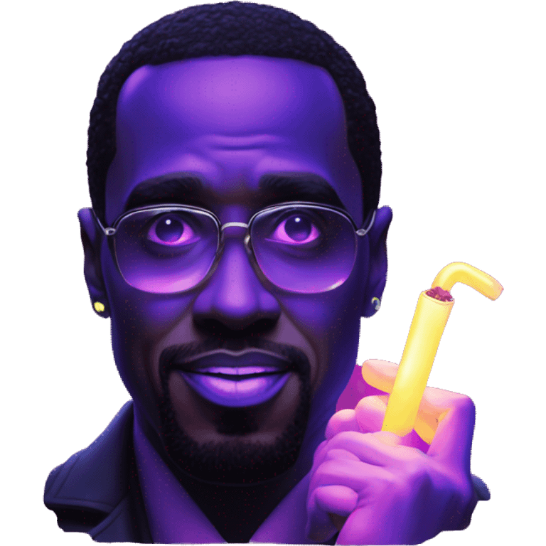 p diddy holding a blacklight emoji