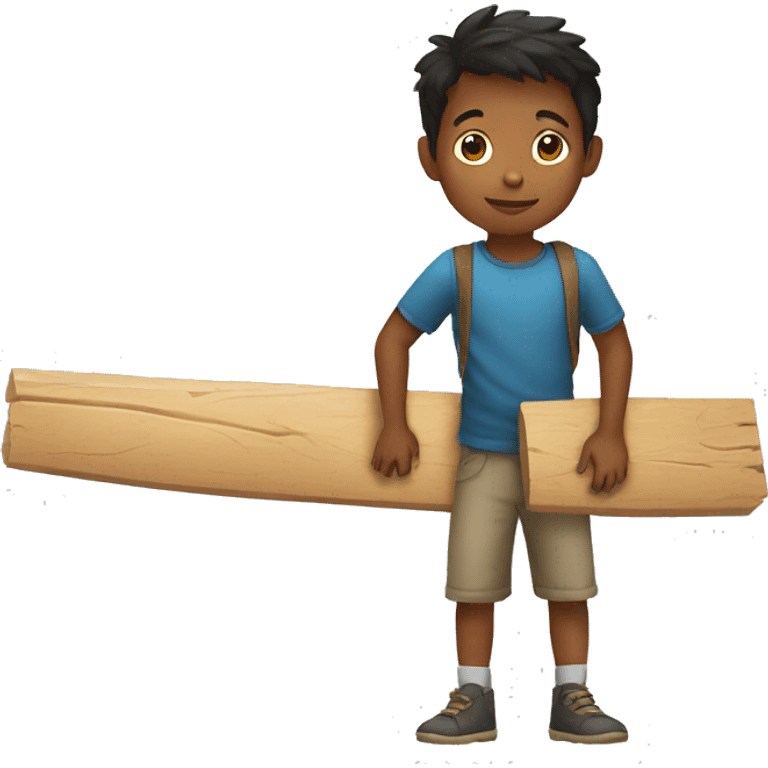 kid holding plank  emoji