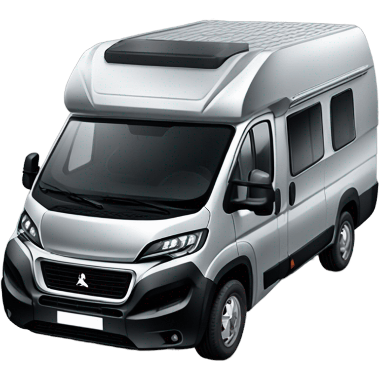 Peugeot Boxer als Camper in Silber mit zwei eingebauten Fenster seitlich  emoji