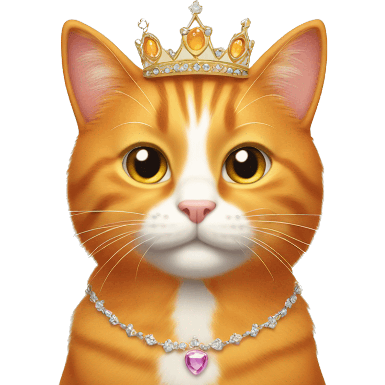 All orange cat with tiara emoji