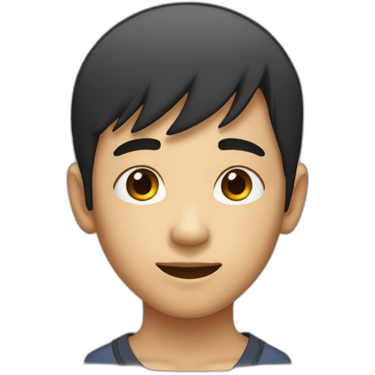 asian boy long hayr 11 years old emoji