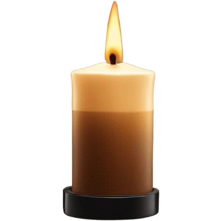 Brown candle with Chanel logo emoji