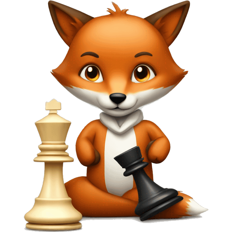 Fox playing chess emoji