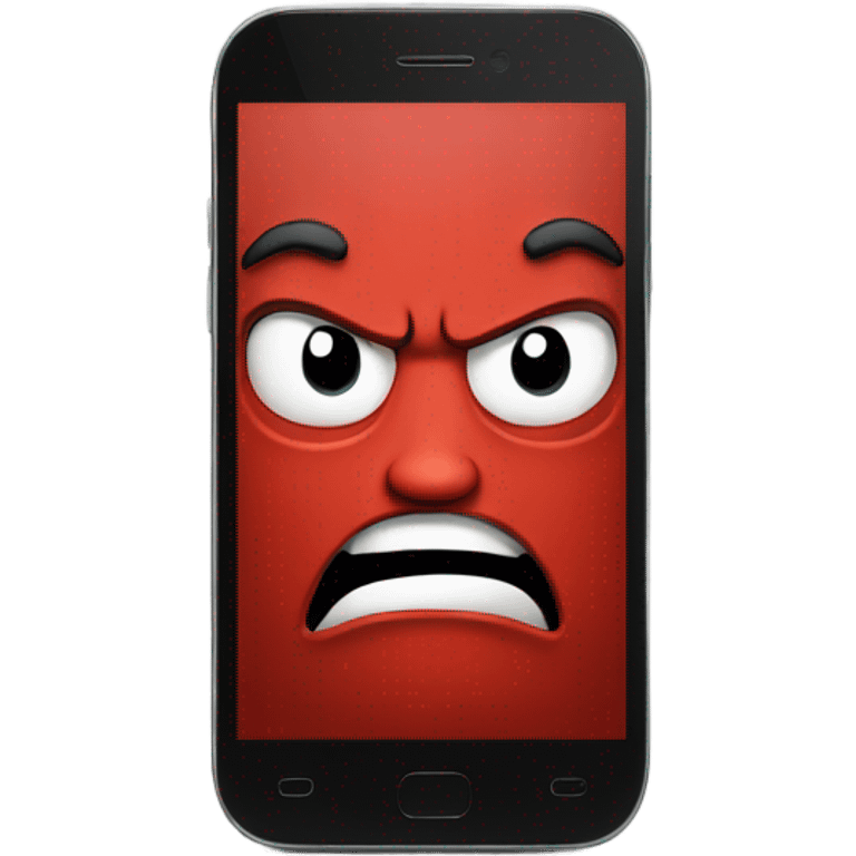 Furious Red smartphone  emoji