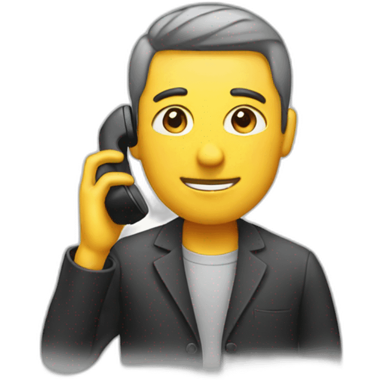 man in phone emoji