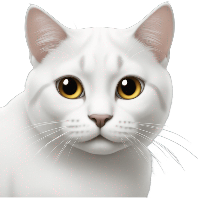 Gato blanco con negro emoji