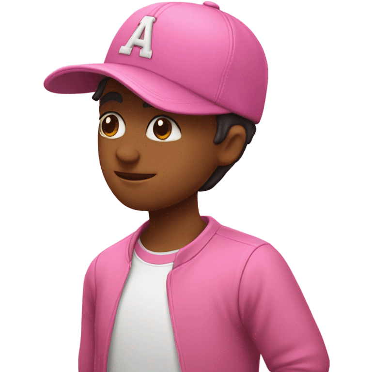 Pink baseball cap  emoji