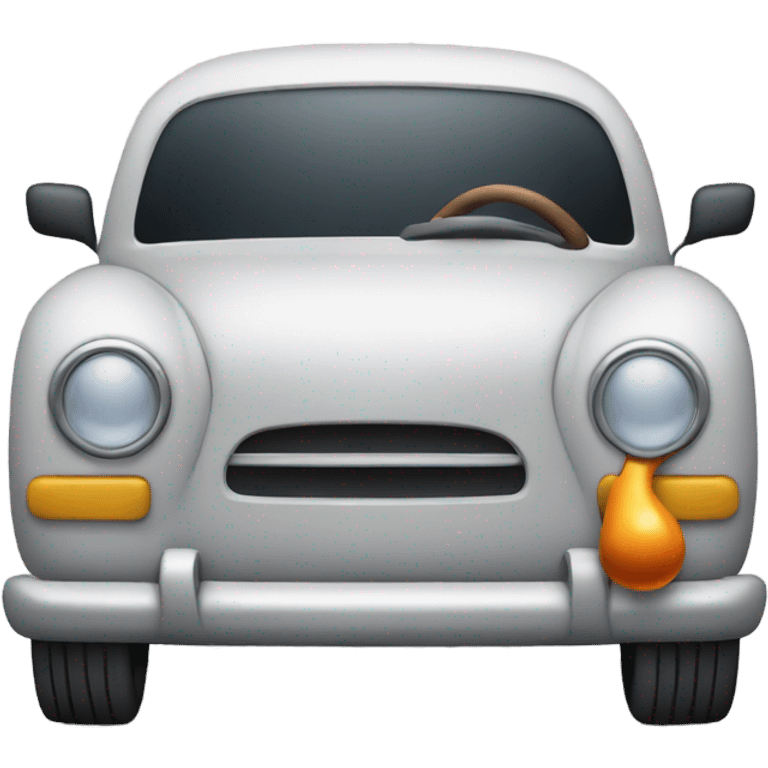 Car with a pipe emoji