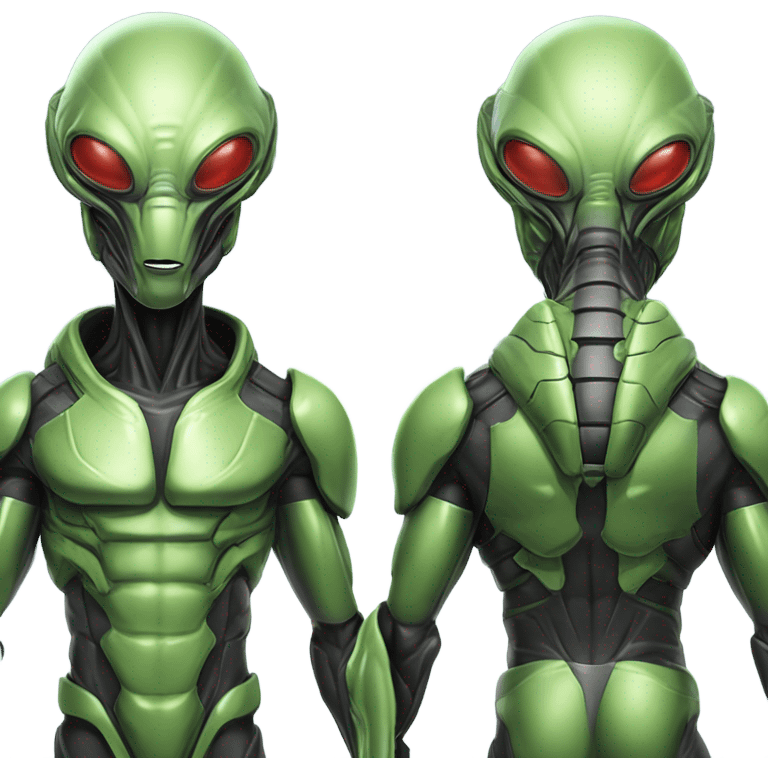 a alien male humman hybrid lobster alien military emoji