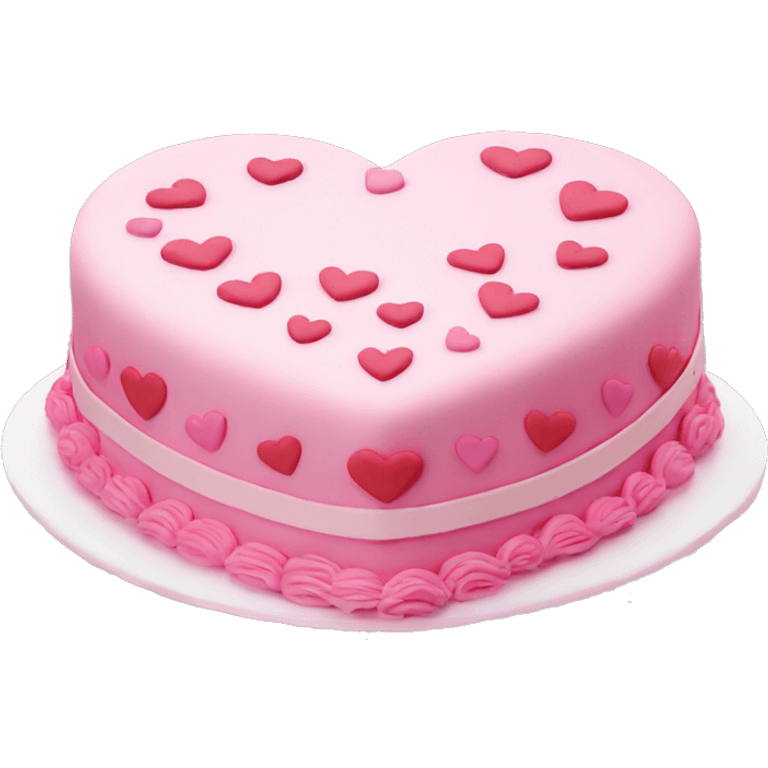 pretty pink vintage heart cake emoji