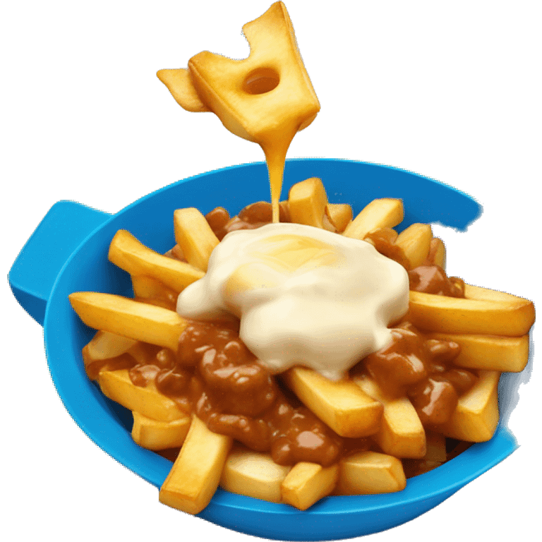 Poutine qui mange une poutine emoji