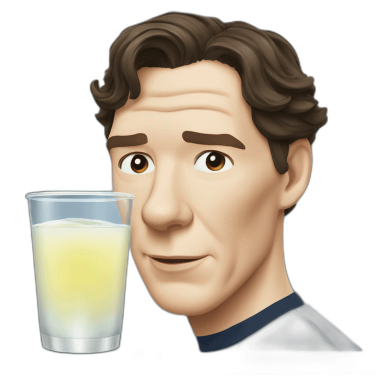 benedict cumberbatch drink water emoji