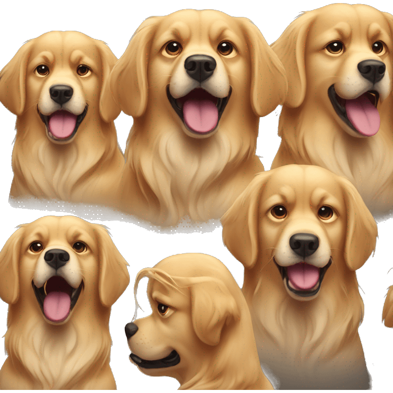 angry dog golden retriever emoji