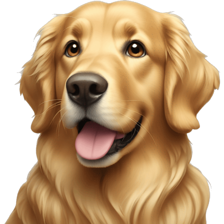 Field coated golden retriever emoji