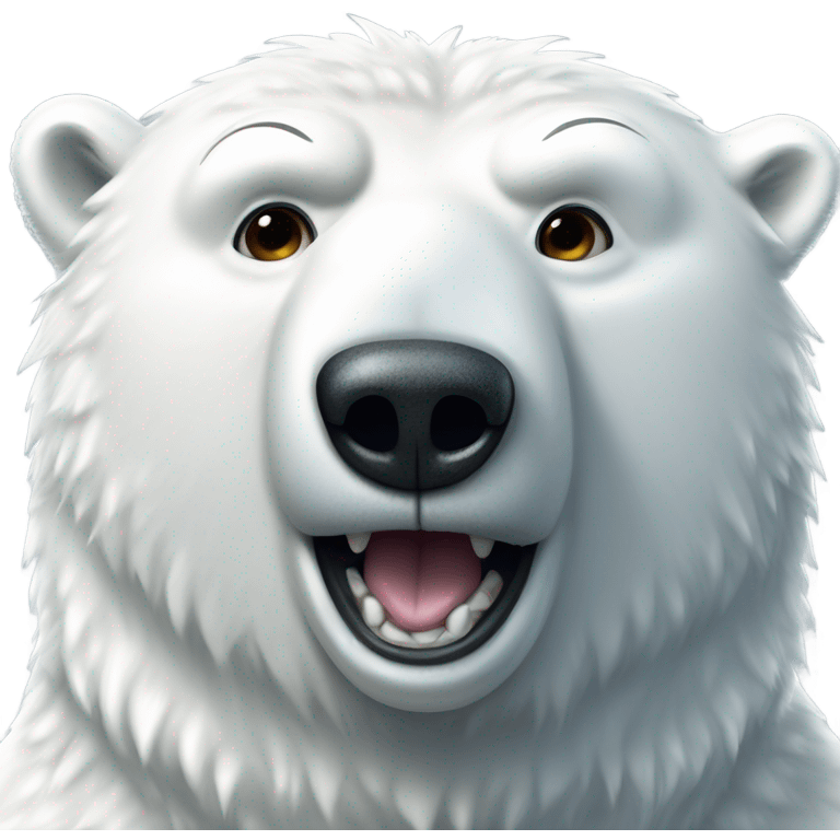 Sweaty polar bear emoji