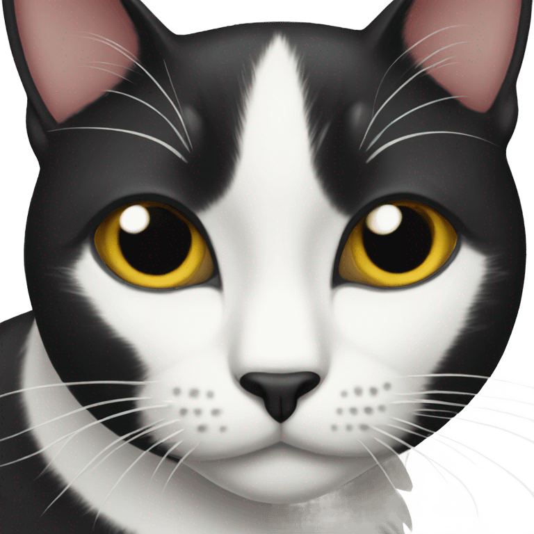 Black and white cat emoji