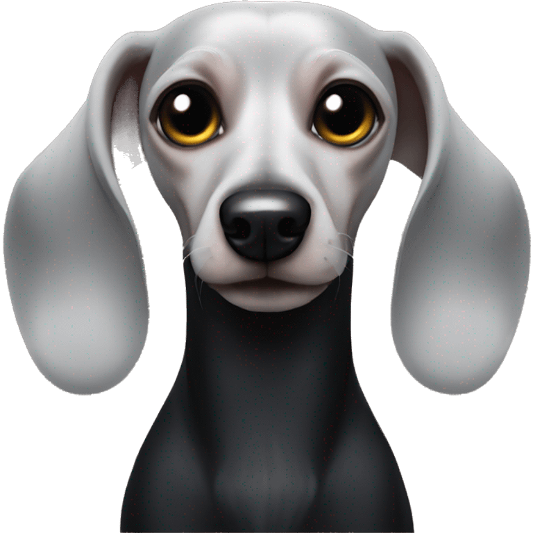 Goth dachshund  emoji