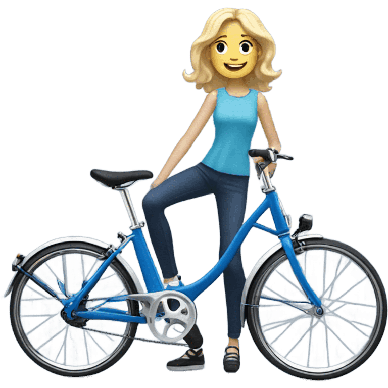 brompton blue blond girl smiling  emoji