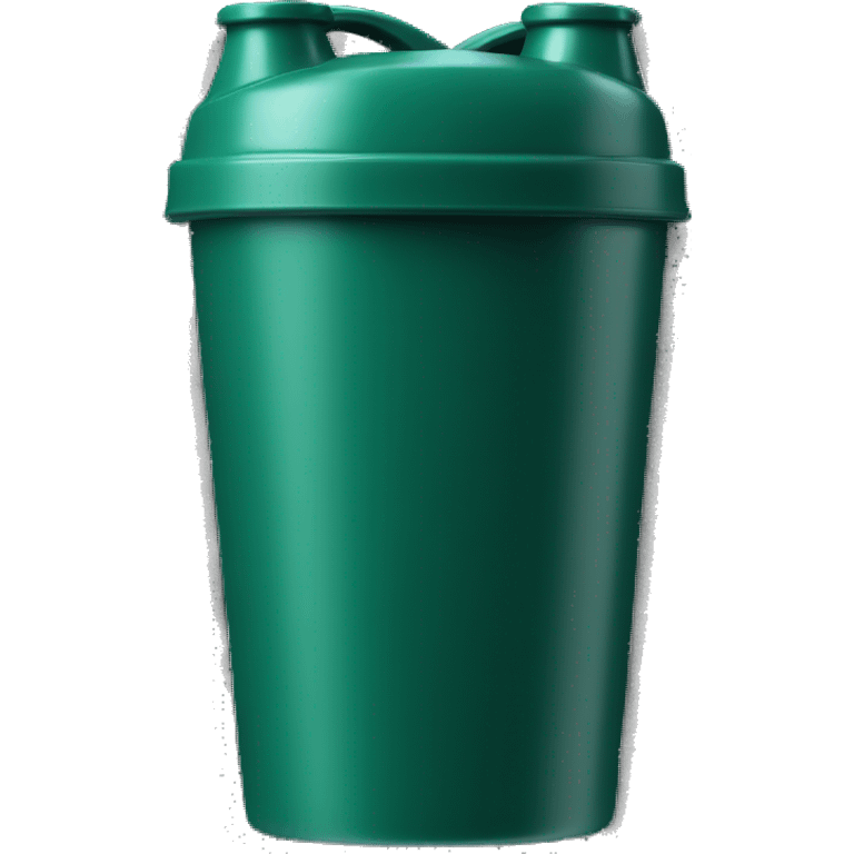 Dark black-green protein shaker cup emoji